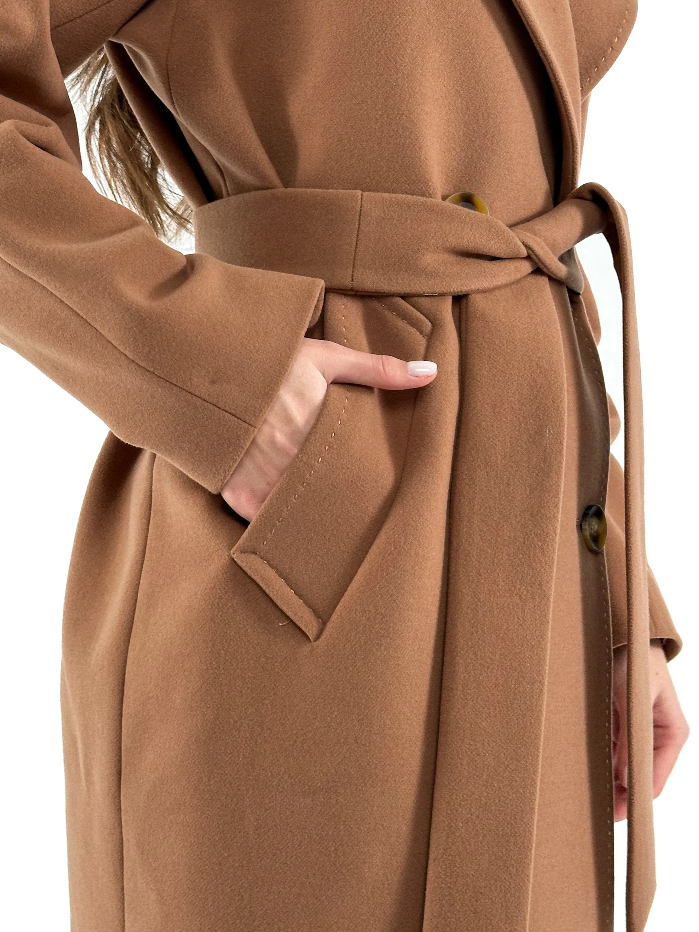 Relaxed Fit Wool Cashmere Coat