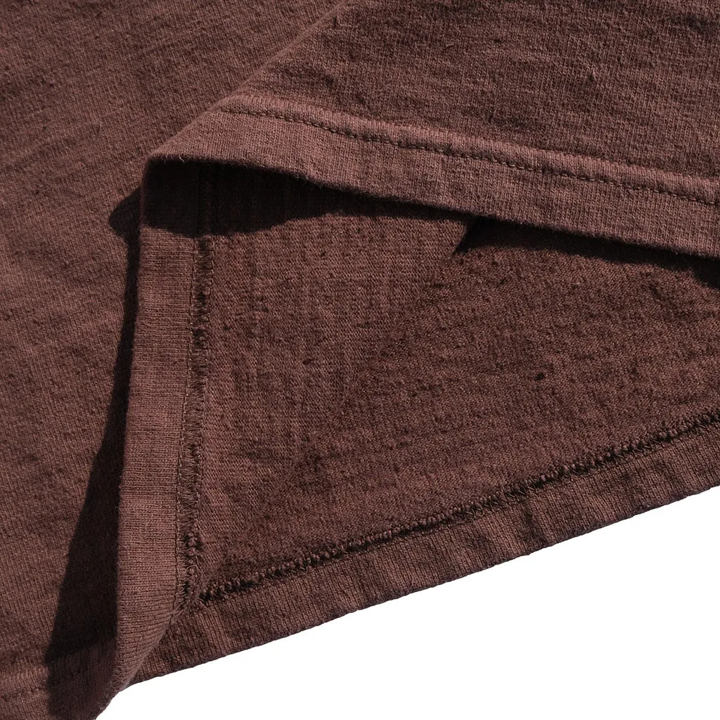 Samurai Jeans SJST-SC02 Organic Cotton Henley (Dark Chestnut)