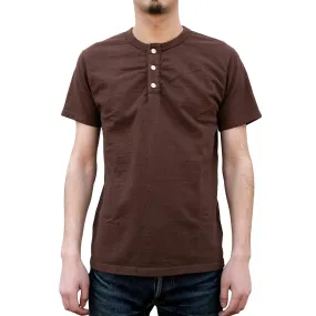 Samurai Jeans SJST-SC02 Organic Cotton Henley (Dark Chestnut)