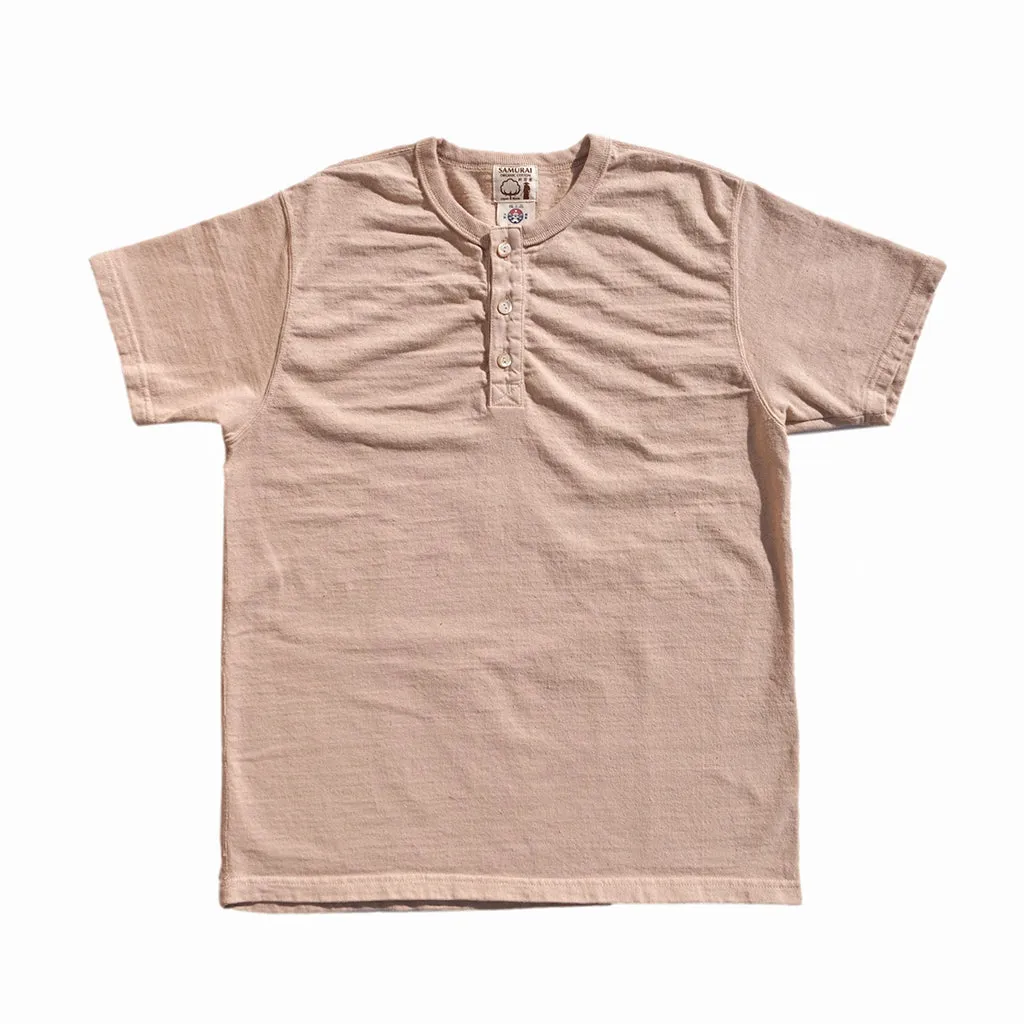 Samurai Jeans SJST-SC02 Organic Cotton Henley (Light Chestnut)