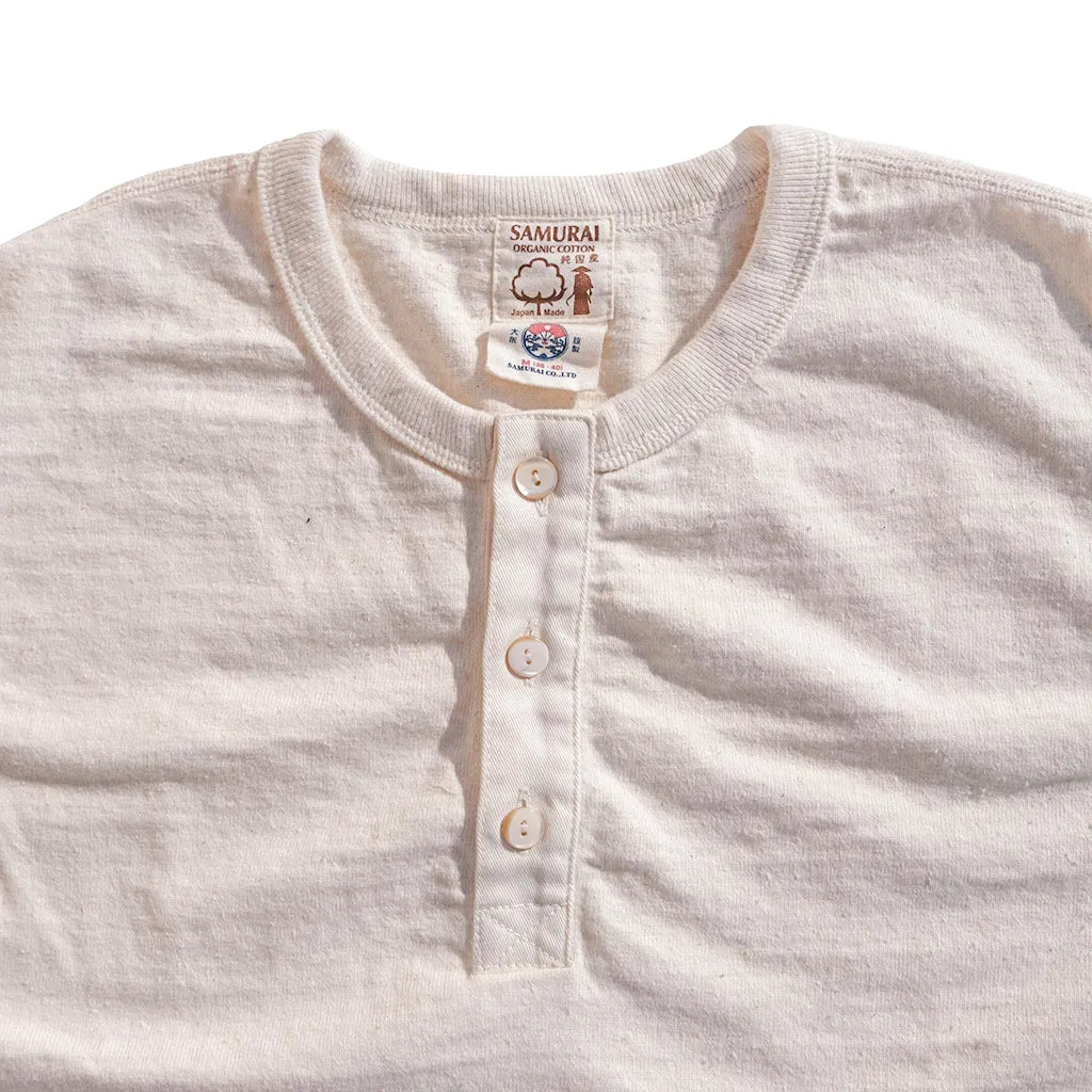 Samurai Jeans SJST-SC02 Organic Cotton Henley (Natural)