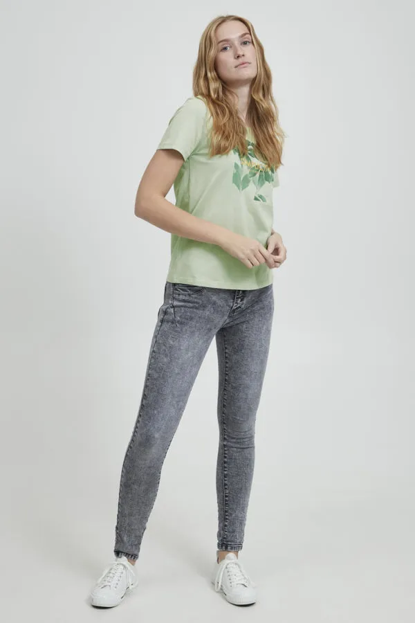 Sanla Leaf T-Shirt - Frosty Green