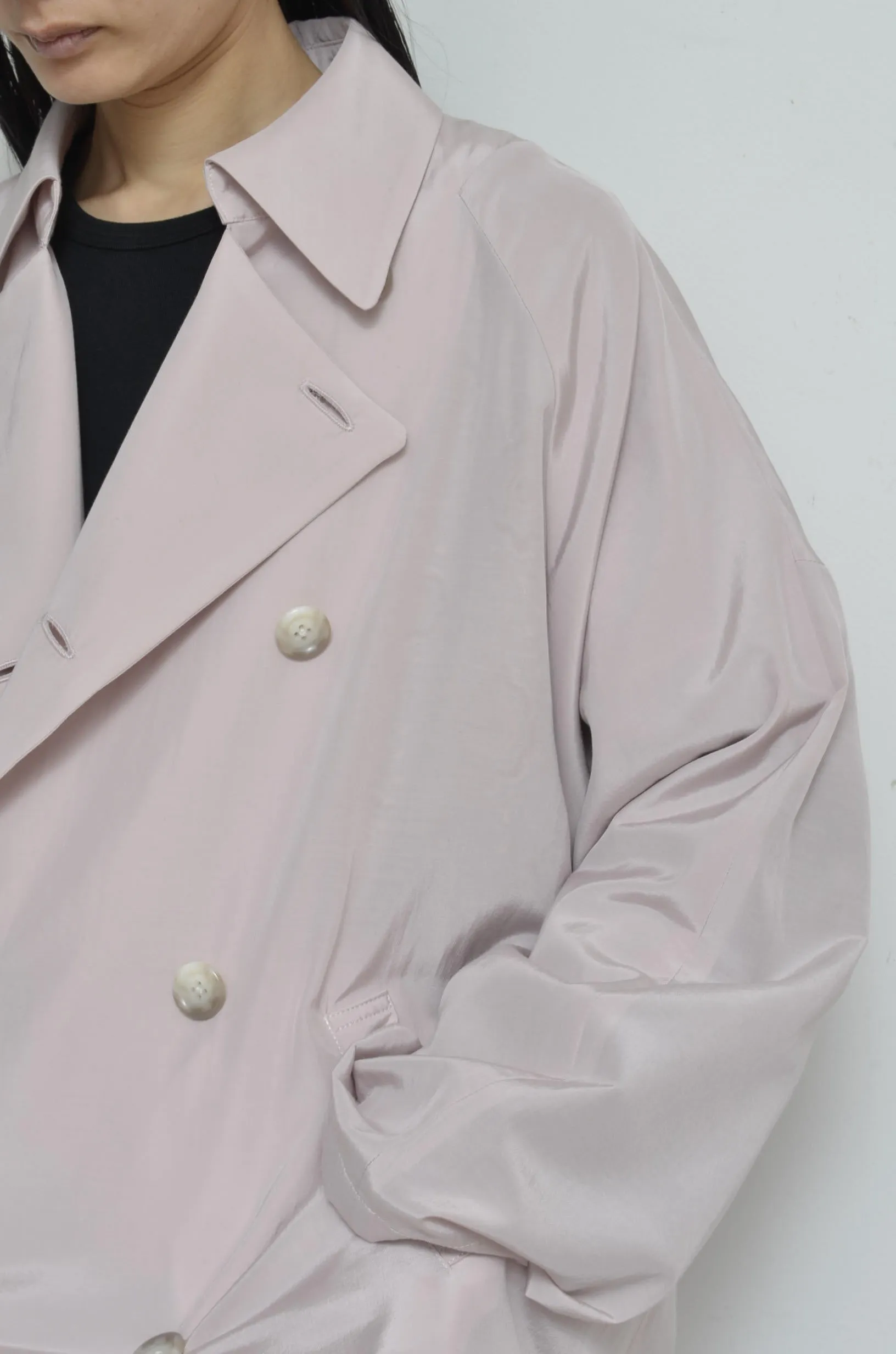 SCARF-LINED TRENCH COAT/PINK/01