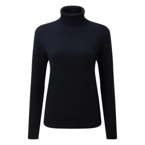 Schoffel Ladies Merino Roll Neck Jumper - Navy