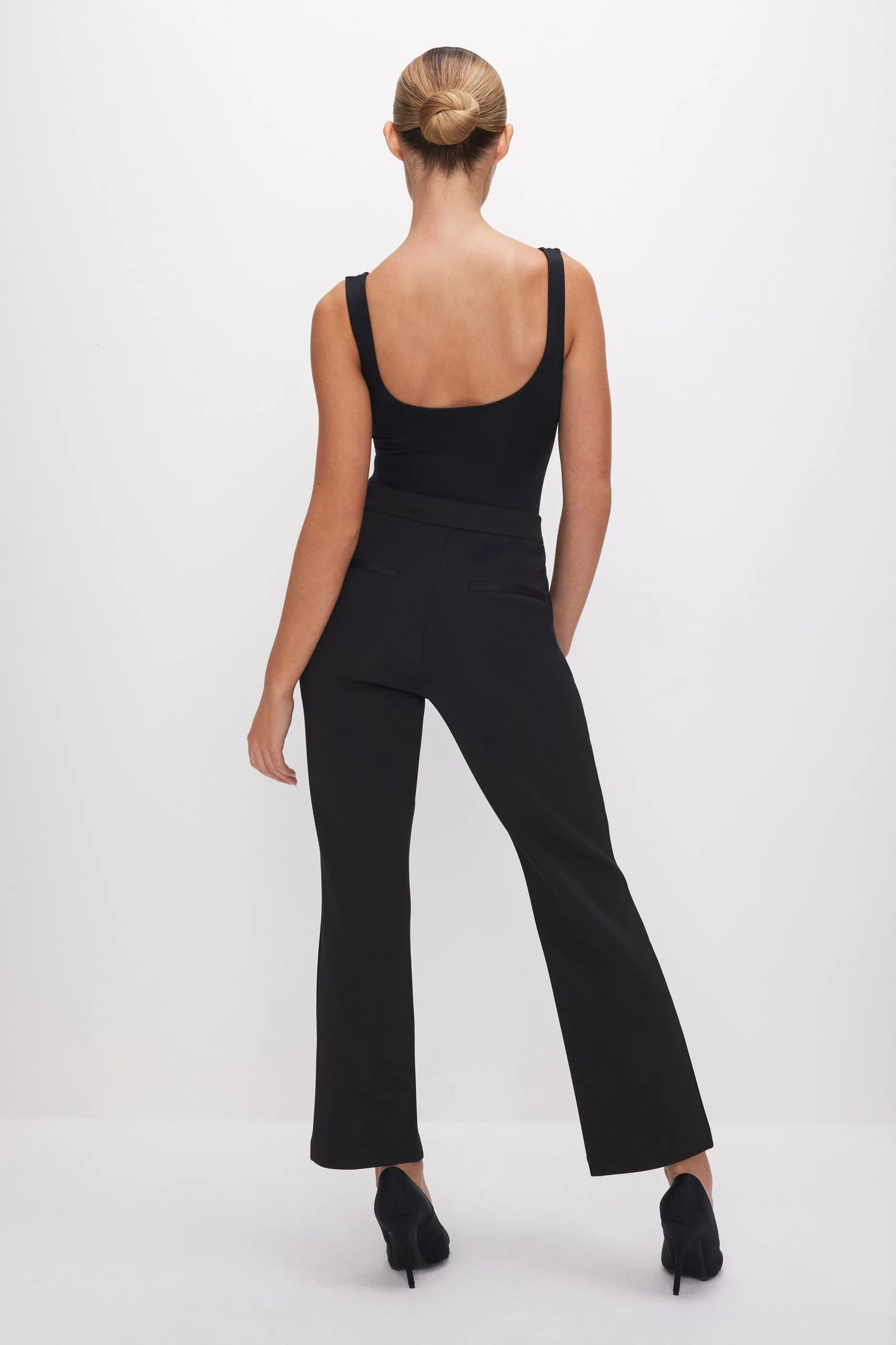 Scuba Cropped Straight Pants