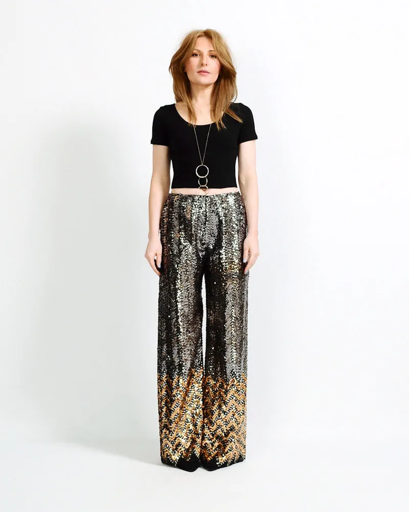 Sequin Wide Leg Pants