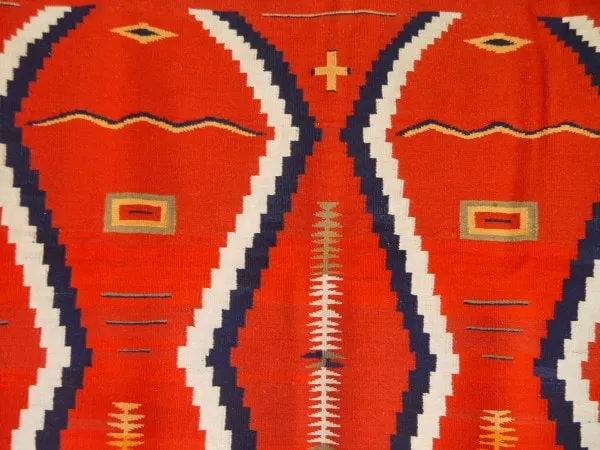 Serape Navajo Weaving : Historic : GHT 778 : 54″ x 76″ (4'6" x 6'4")