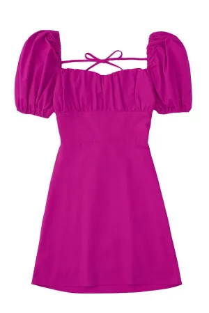 Sexy Fuchsia Backless Mini Party Dress