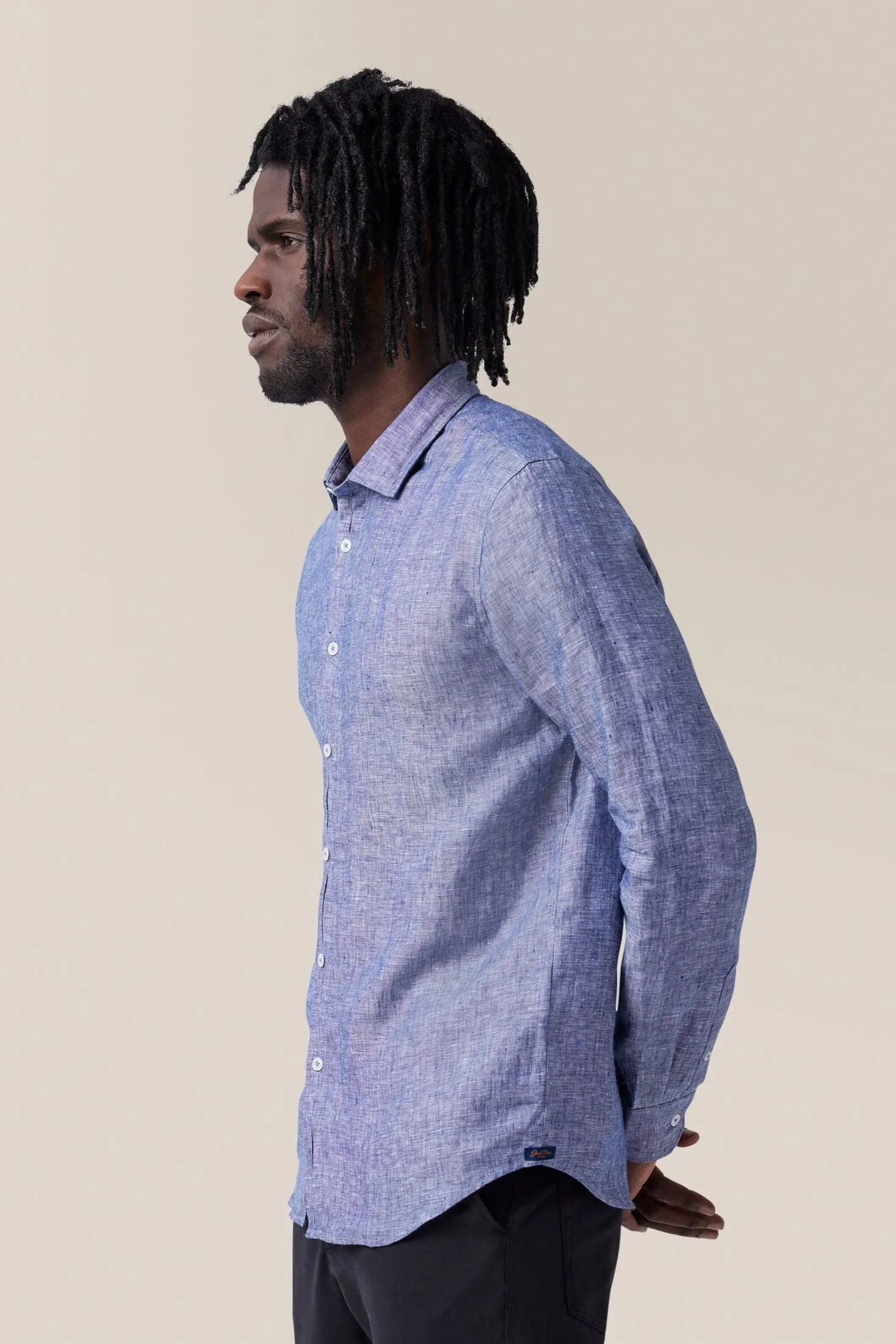 Sleek Shirt | Linen Chambray