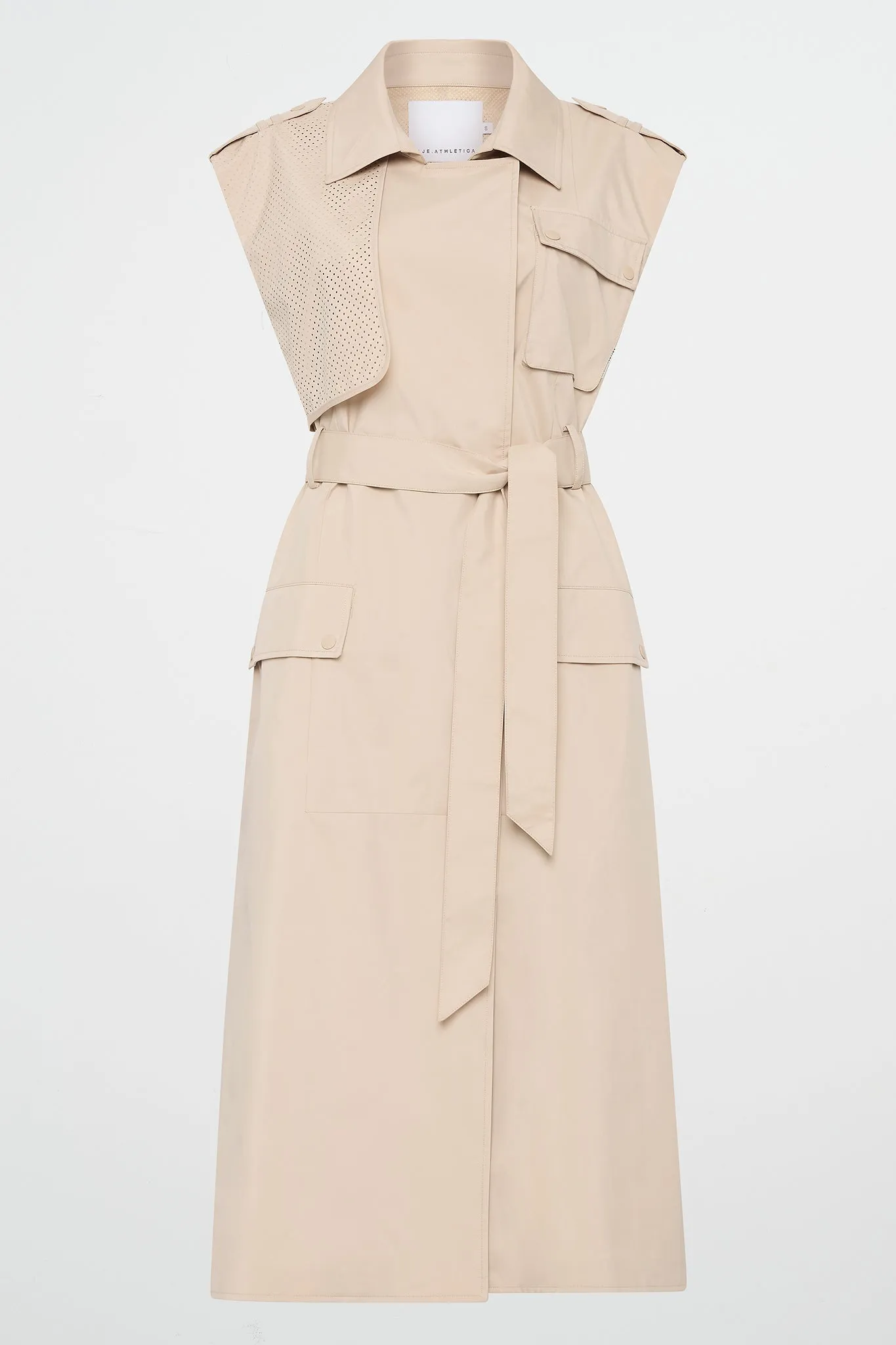 Sleeveless Belted Trench 703