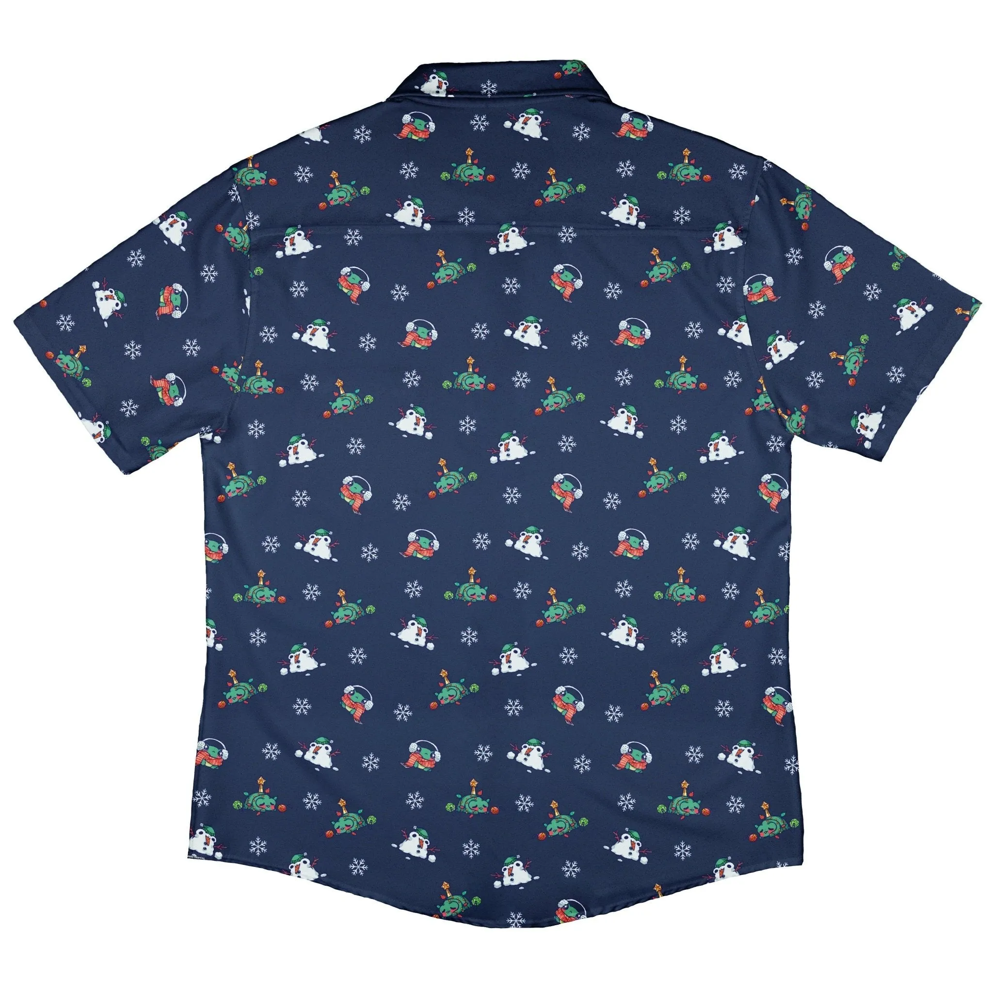 Snowing Frogs Chilly Night Button Up Shirt