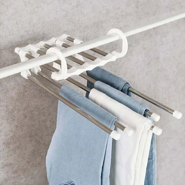 Space Saving Closet Organizer & Pant Rack