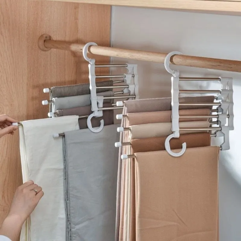 Space Saving Closet Organizer & Pant Rack