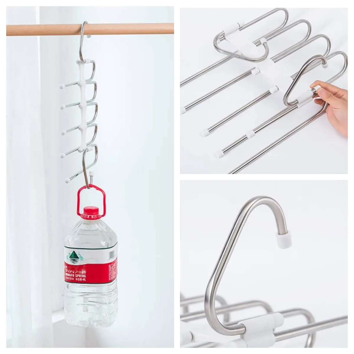 Space Saving S-Type Stainless Steel Clothes Pants Hangers