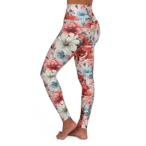 SPRING FLORAL High Waisted Yoga Leggings (AOP)