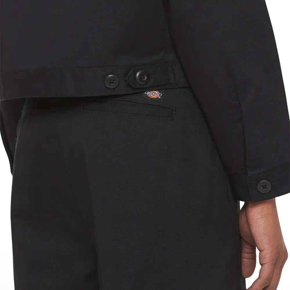 Ss24Dickies Unlined Cropped Eisenhower Jacket Rec Black