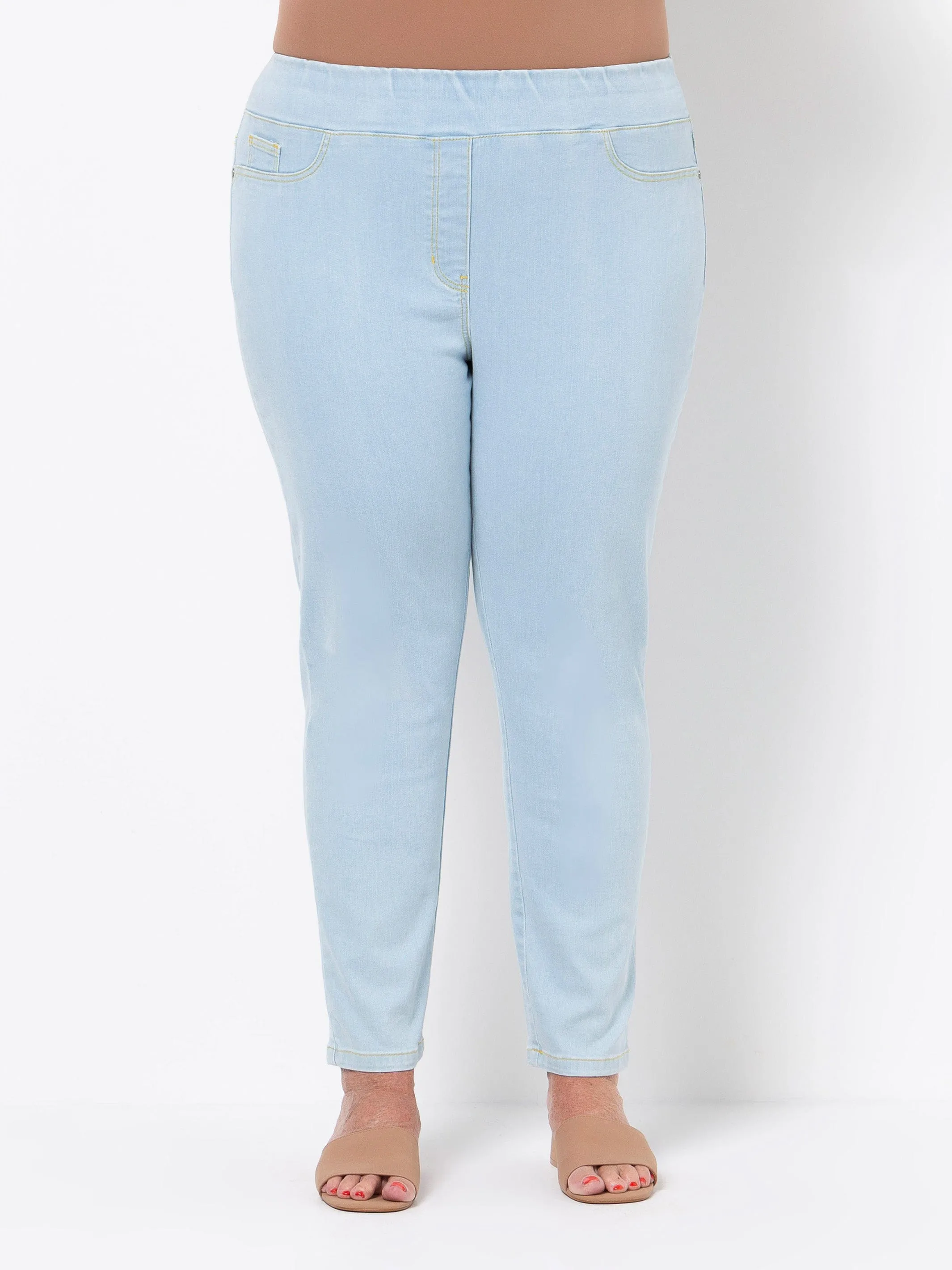 Stretch Denim Slim Leg Jean