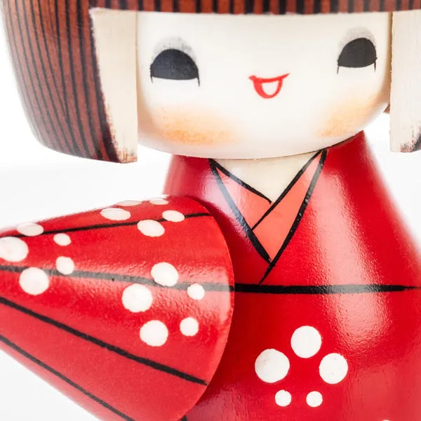 Sunny Weather Happy Girl Kokeshi Doll