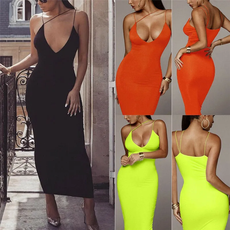 Sunshine Bodycon Long Maxi Dress