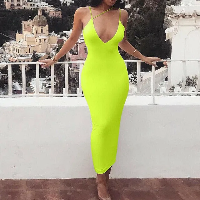 Sunshine Bodycon Long Maxi Dress