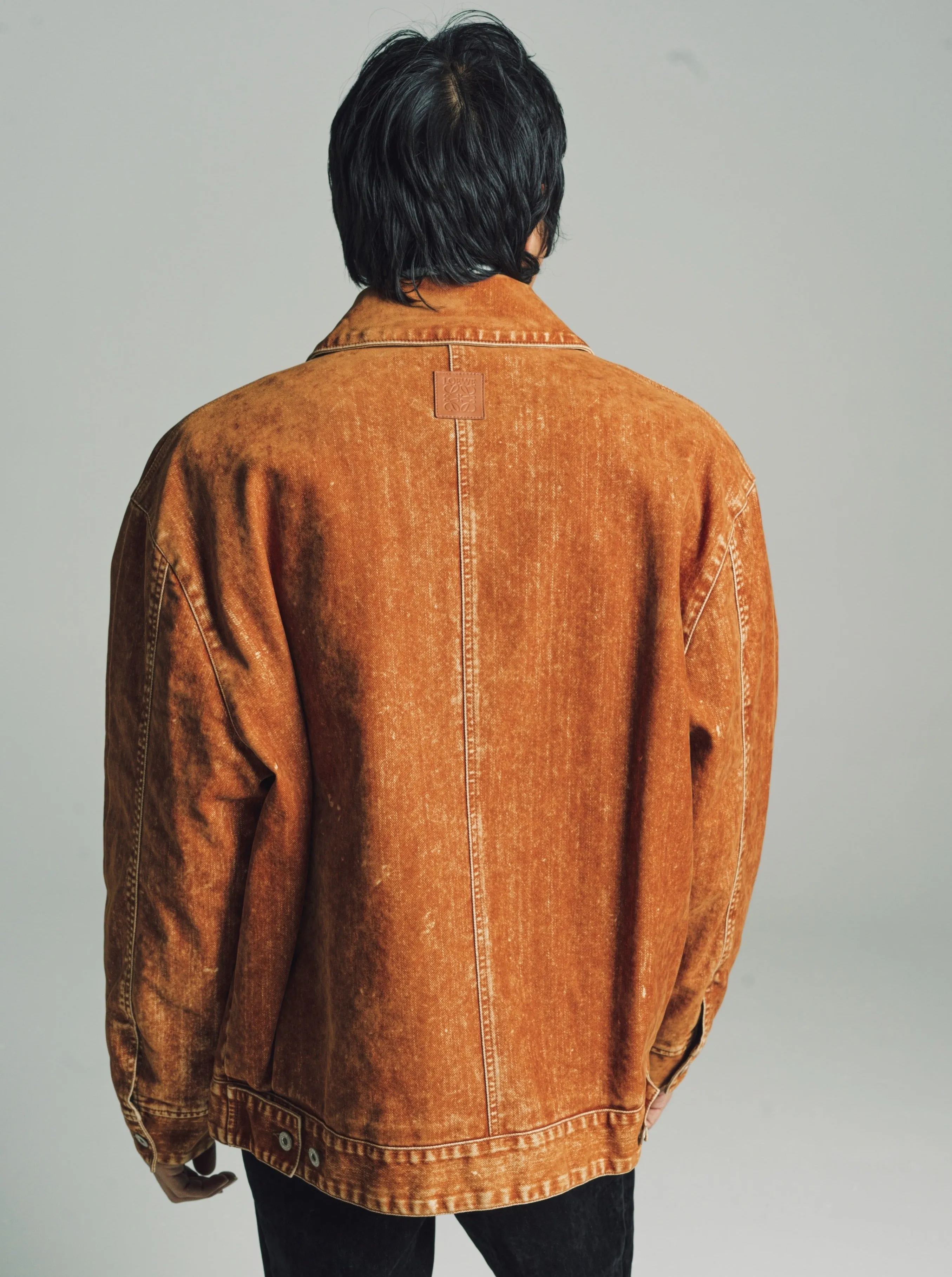 Terracotta Denim Bomber Jacket