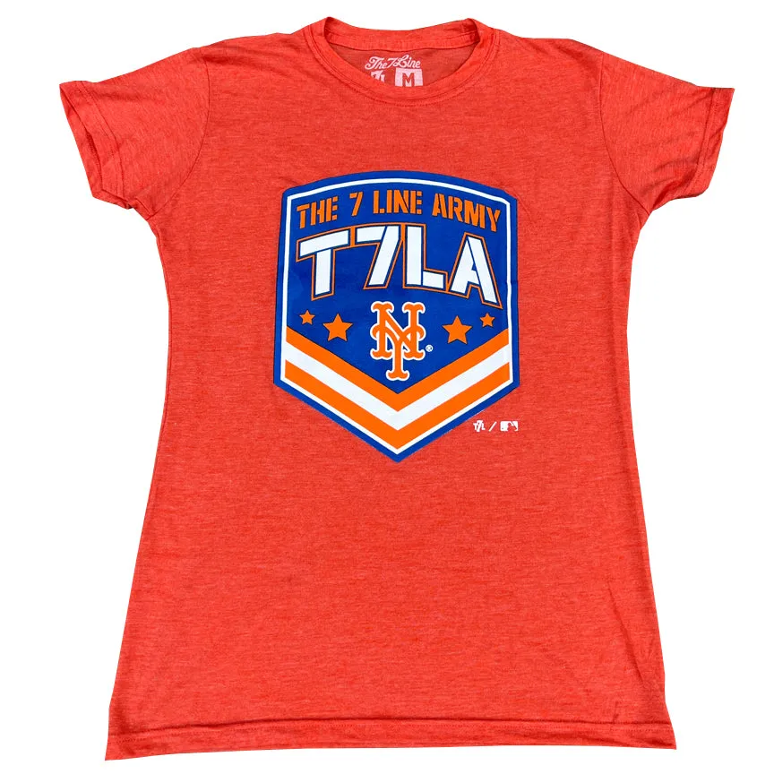 The 7 Line Army "Badge" t-shirt (Orange) - LADIES