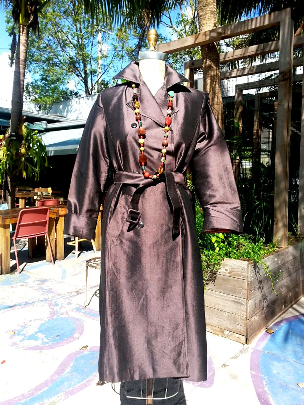 The Matahari Silk Trench Coat