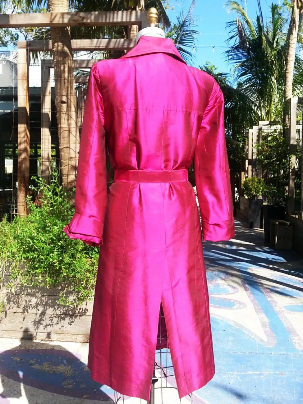 The Matahari Silk Trench Coat