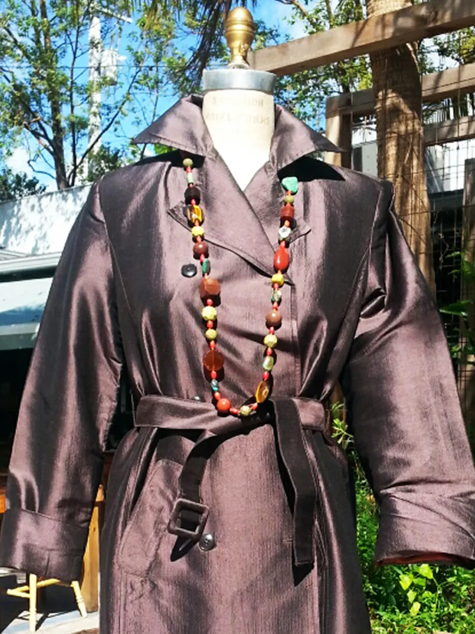 The Matahari Silk Trench Coat