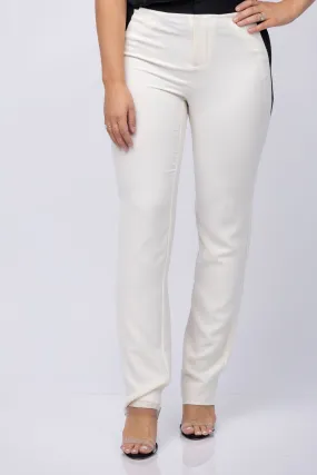 Toccin Reagan Side Slice Trouser in Jet Cream