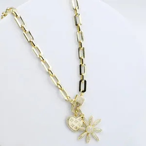 Treasure Jewels Margarita Heart Gold Charm Necklace