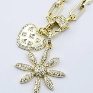 Treasure Jewels Margarita Heart Gold Charm Necklace