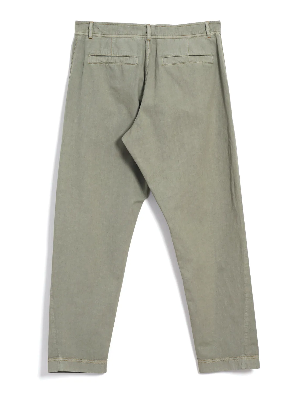 TYGE | Wide Cut Cropped Trousers | Light Sage