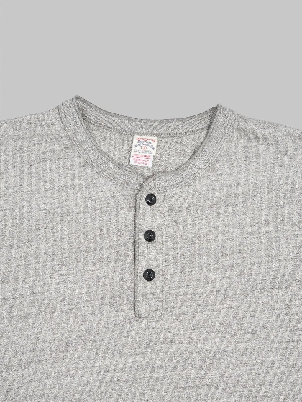 UES Ramayana Henley Neck T-Shirt Grey