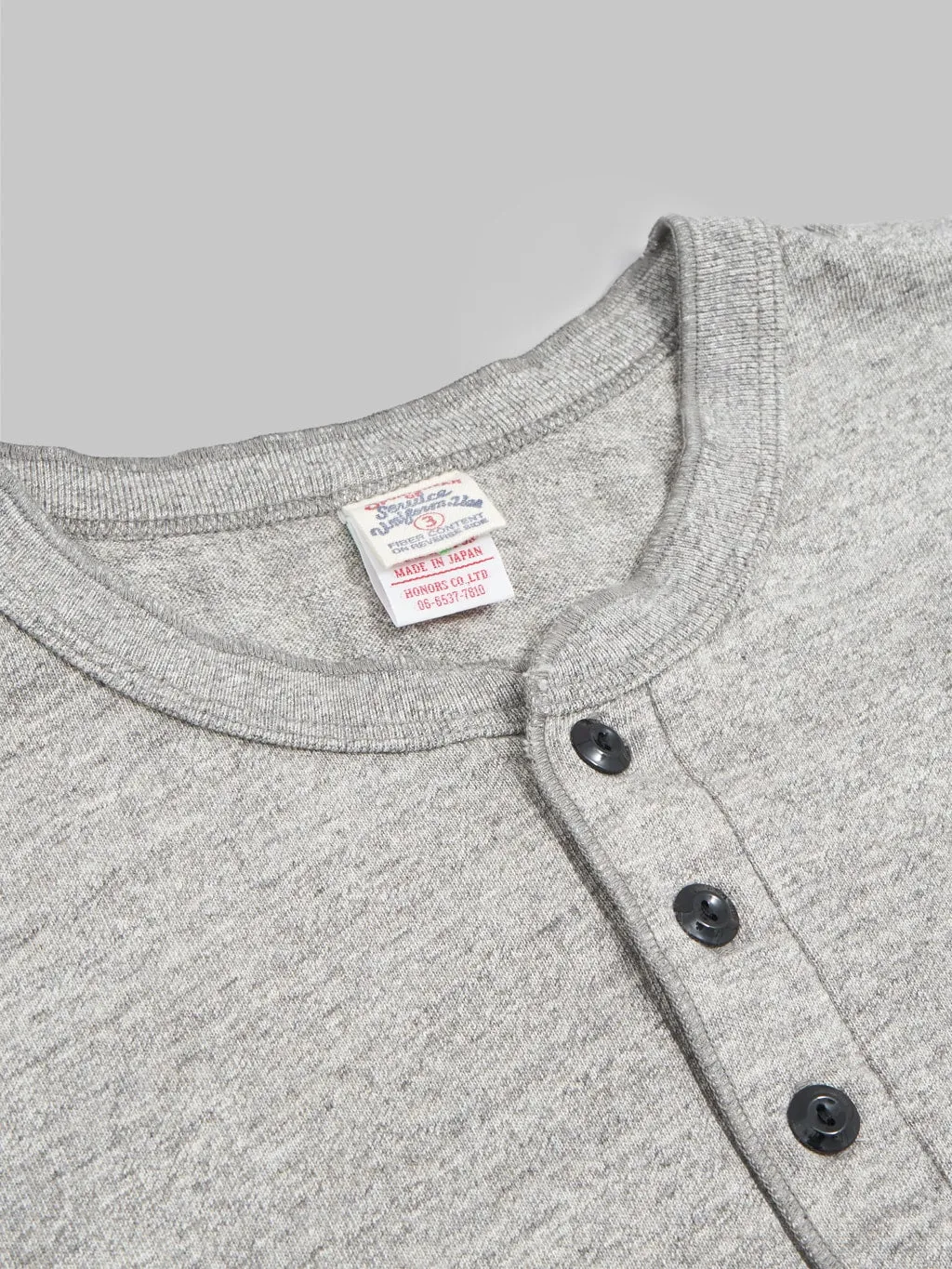 UES Ramayana Henley Neck T-Shirt Grey