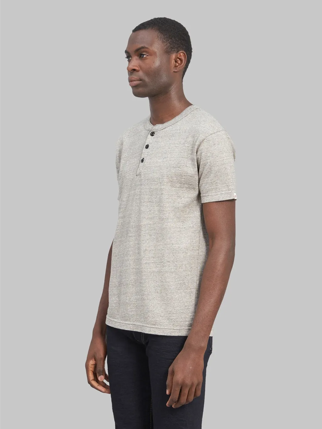 UES Ramayana Henley Neck T-Shirt Grey