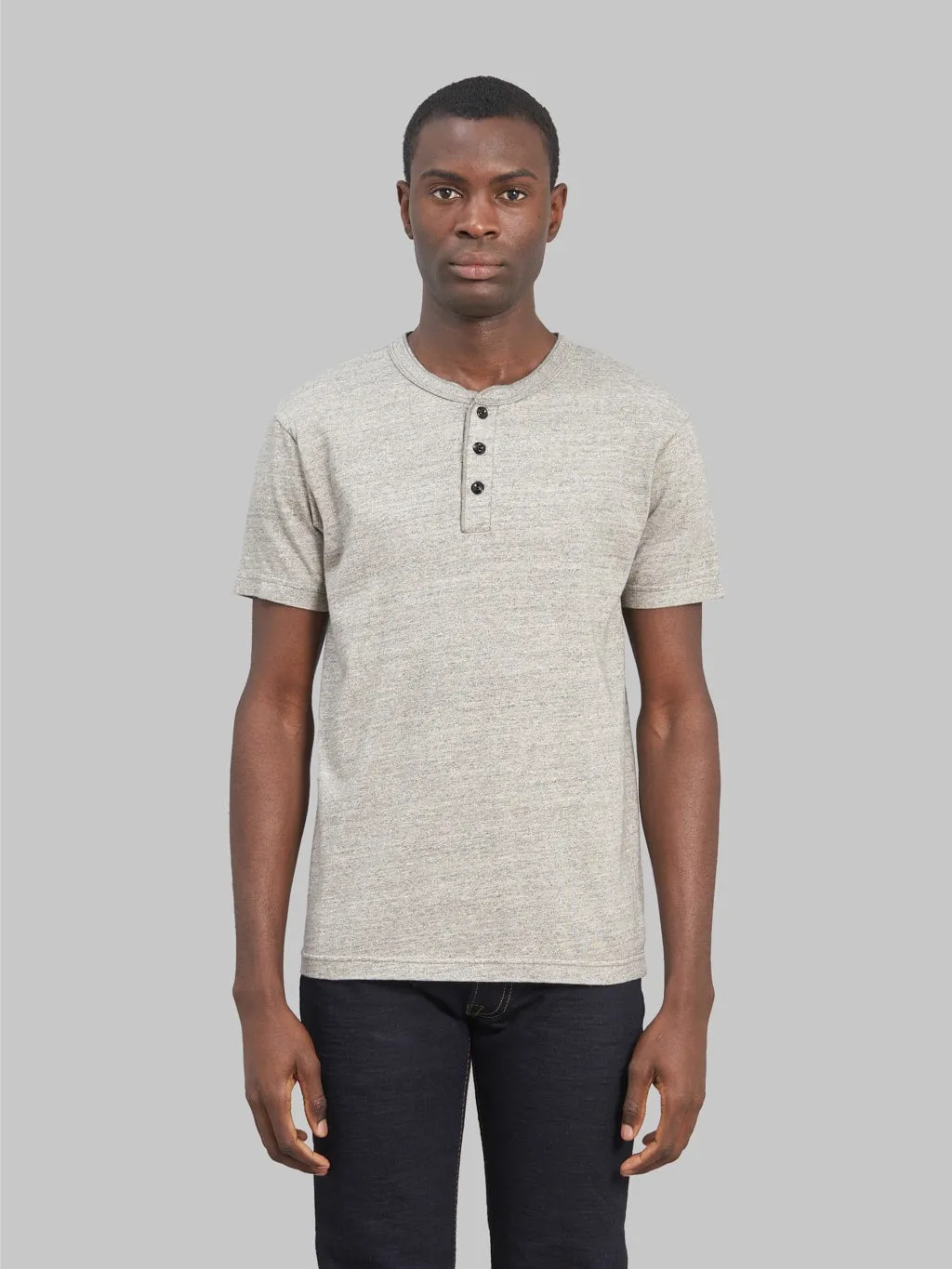 UES Ramayana Henley Neck T-Shirt Grey