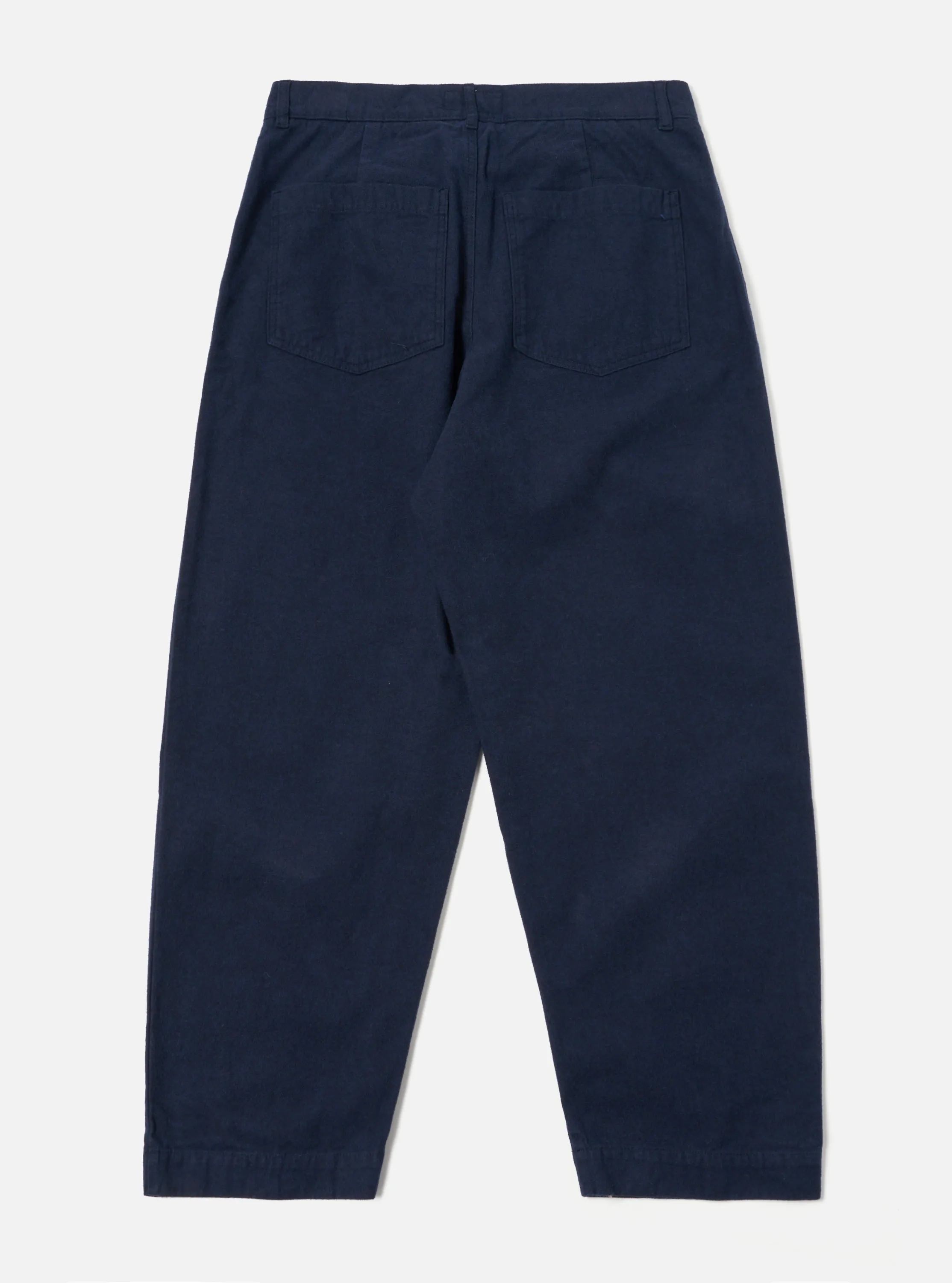 Universal Works Duke Pant in Navy Nebraska Cotton