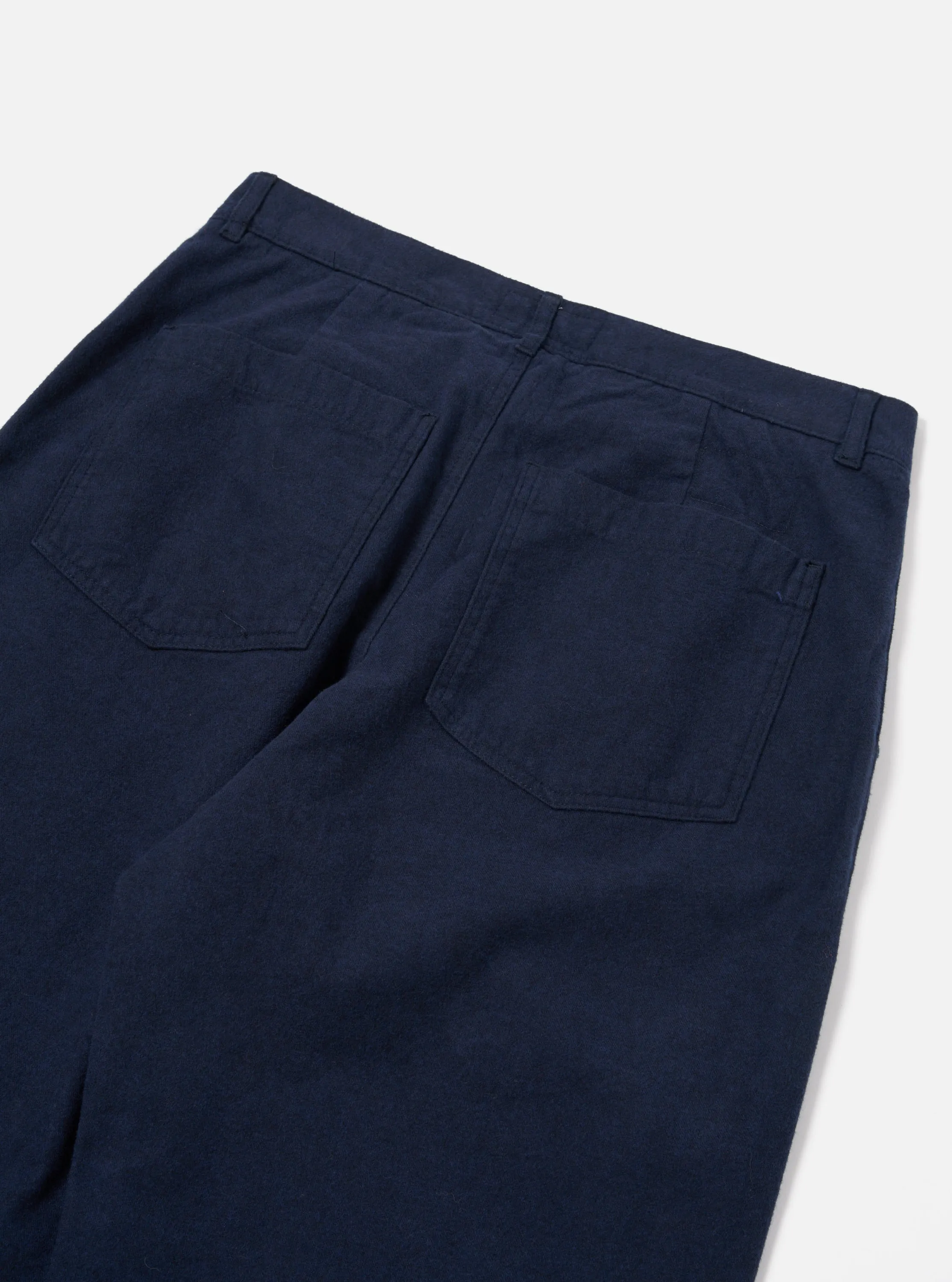 Universal Works Duke Pant in Navy Nebraska Cotton