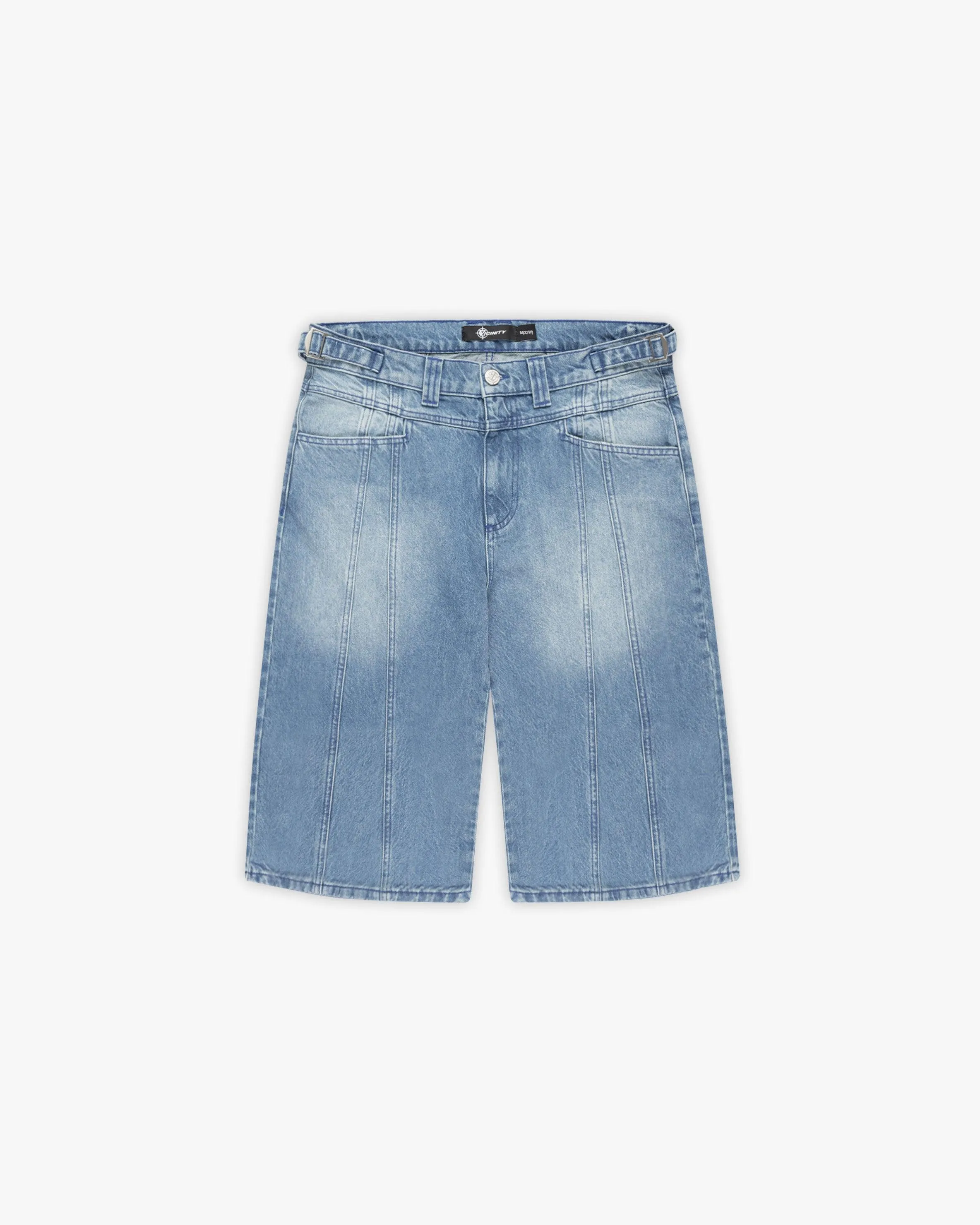 V-LOGO LIGHT BLUE JORTS