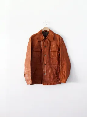 vintage 70s leather rocker jacket