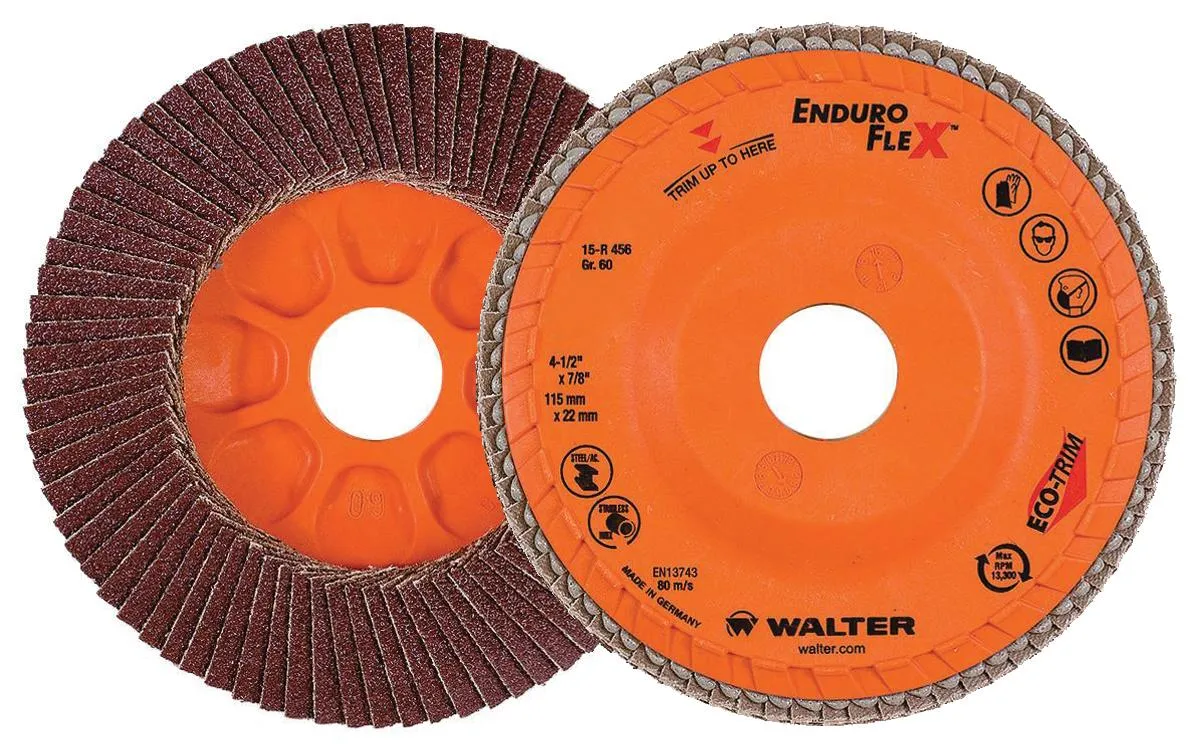 Walter 15R456 4.5" x 7/8" 60 Grit Enduro-Flex Flap Disc