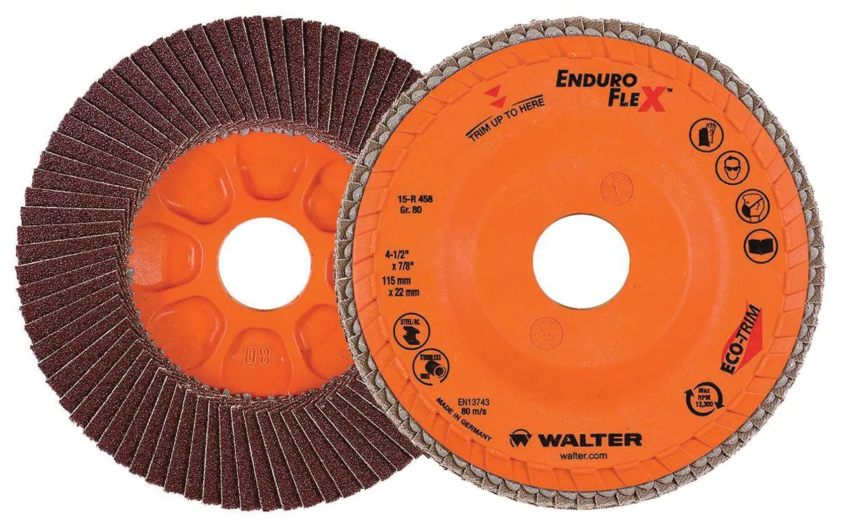 Walter 15R458 4.5" x 7/8" 80 Grit Enduro-Flex Flap Disc