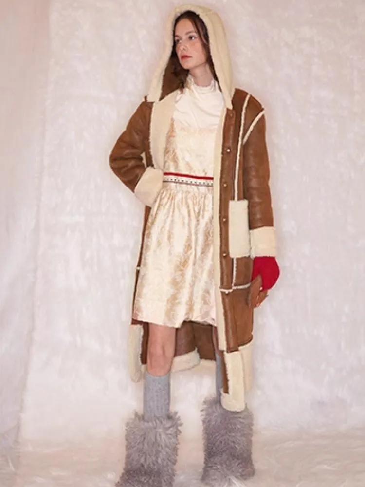 Warm fur one thick long coat【s0000005922】