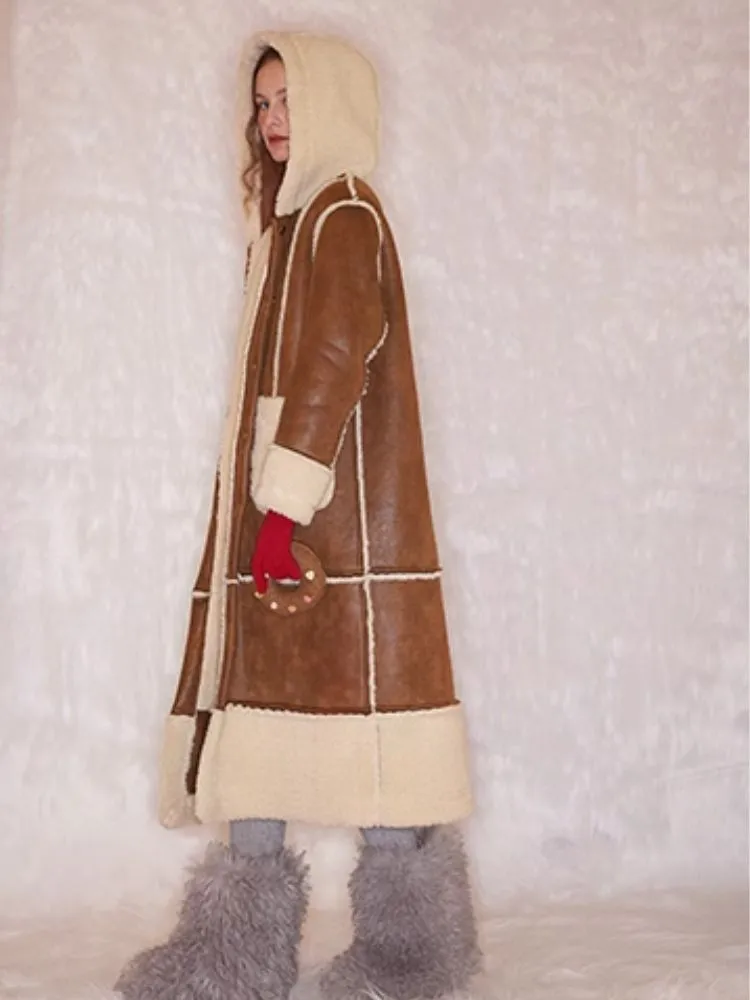 Warm fur one thick long coat【s0000005922】