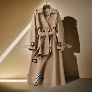 Women's Mid-length Trench Coat Autumn Long Windbreaker