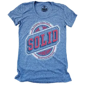 Women's Solid Threads Beer Label Logo T-shirt