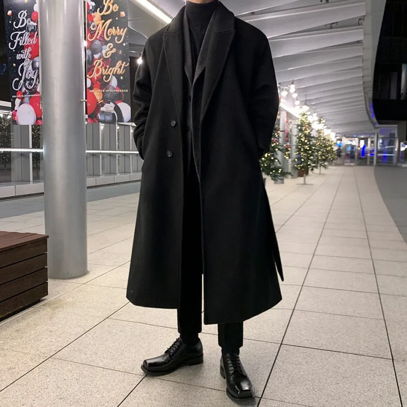 xiangtuibao - ELEGANT SINGLE-BREASTED WOOL OVERCOAT