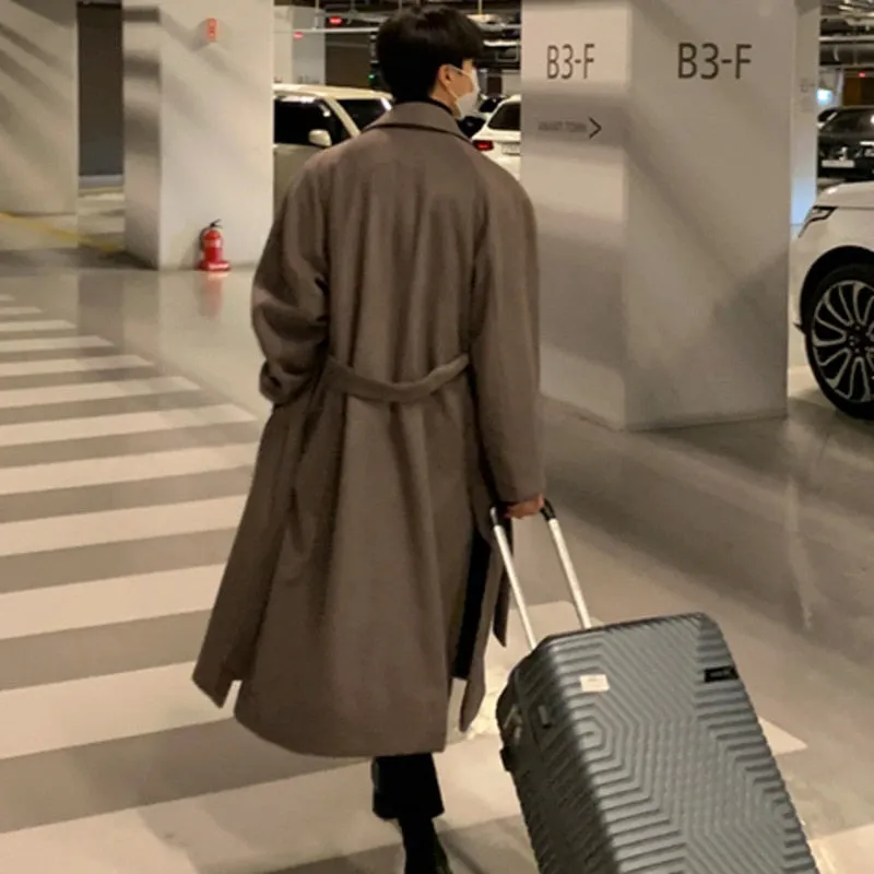 xiangtuibao - ELEGANT SINGLE-BREASTED WOOL OVERCOAT