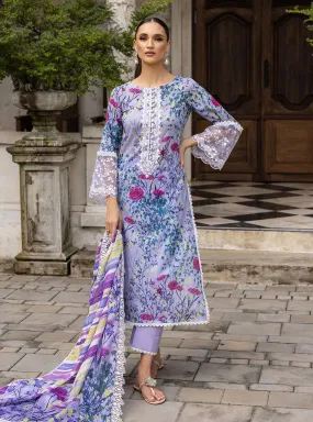 Zainab Chottani Tahra Lawn Collection  – Frosty-Orchid 10B